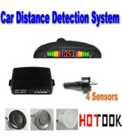 Silver 4 Point Rear Reverse Parking Sensor Kit With Speaker Buzzer