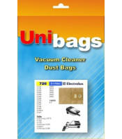 720 - Unibags  ELECTROLUX 5 ΑΝΤΑΛΛΑΚΤΙΚΕΣ ΣΑΚΟΥΛΕΣ ΓΙΑ ΗΛ. ΣΚΟΥΠΕΣ ELECTROLUX Z350ΣΑΚΟΥΛΕΣ ΓΙΑ ΣΚΟΥΠΕΣ