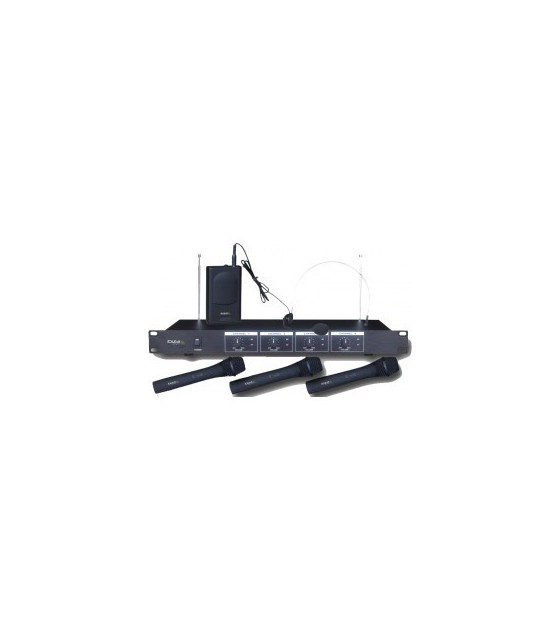 4 WIRELESS MICROPHONES & VHF