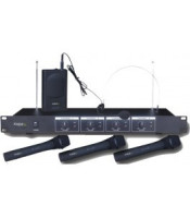 4 WIRELESS MICROPHONES & VHF
