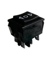 LARGE ROCKER SWITCH 6P NO LAMP ON-OFF-ON 16A/250V BLACK