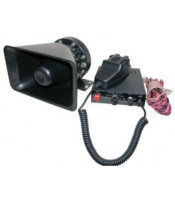 Public address horn amplifier with microphone and siren 12V 80 - 120W.