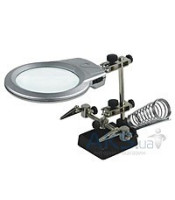 Welding Magnifying Glasses 5 LED Lights 2.5X 7.5X 10X Lens Auxiliary Clips Magnifier