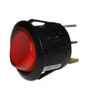 ROCKER SWITCH 3P WITH INDICATOR LIGHT ON-OFF 10A/250V RED