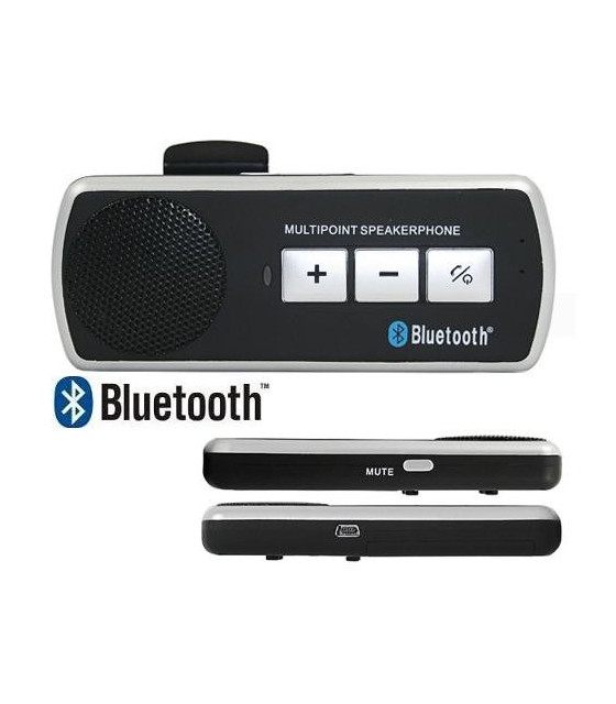 Car BT Multipoint Speaker Phone Hands Free with Sun Visor Clip