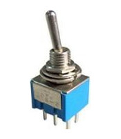 TOGGLE SWITCH MINI DOUBLE POLE 6P ON-ON 3A/250V MTS-202-A1