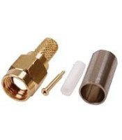 SMA MALE CONNECTOR RG174/U ΠΡΕΣΑΡΙΣΤΟ ΕΠΙΧΡΥΣΟ