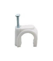 ROUND CABLE CLIP 8/25 WHITE