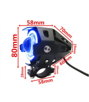 U7 LED Fog Light Bike Driving DRL Fog Light Spotlight, High/Low Beam