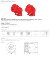 ROTARY SIREN 230VAC MINI METAL MS-190