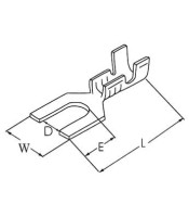 NAKED FORK-TYPE TERMINAL 5.2-3.5 BRASS Y745271