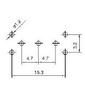 TOGGLE SWITCH MINI SINGLE POLE 3P ON-ON 3A/250V PCB