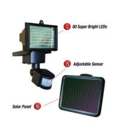 Solar Panel LED Flood Security Garden Light PIR Motion Sensor 60 LEDs