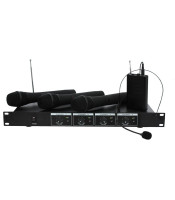 4 WIRELESS MICROPHONES & VHF
