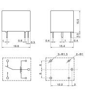 SRD-S-106D ΜΙΝΙ ΡΕΛΕ ΠΛΑΚΕΤΑΣ 6VDC 1 ΕΠΑΦΗΣ 2 ΘΕΣΕΩΝ 250V 7AΡΕΛΕ