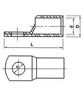 COPPER SINGLE-HOLE TERMINAL LUG SC16-10.5