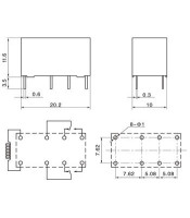 СУБМИНИАТЮРНО РЕЛЕ 2P 24V DC 1A DSY2Y