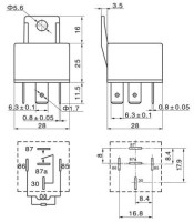 Electromechanical car Relay Single Pole Double Throw