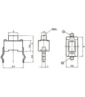 TACT SWITCH 6*3.5mm ΠΑΡΑΛΛΗΛΟΓΡΑΜΜΟ ΥΨΟΣ 4.3mm