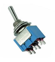 TOGGLE SWITCH MINI DOUBLE POLE 6P ON-OFF-ON 3A/250V MTS-203