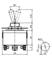 KN3C-202 A (6PIN) ΔΙΑΚΟΠΤΕΣ ΜΟΧΛΟΥ ON-ON 6PIN 10AMPERΔΙΑΚΟΠΤΕΣ