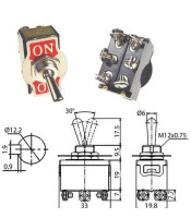 KN3C-202 A (6PIN) ΔΙΑΚΟΠΤΕΣ ΜΟΧΛΟΥ ON-ON 6PIN 10AMPERΔΙΑΚΟΠΤΕΣ