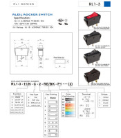 MEDIUM ROCKER SWITCH 3P W/O LAMP ON-OFF-ON 16A/250V