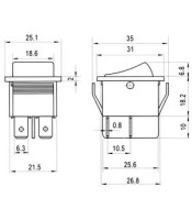 Standard Rocker ON/OFF Rocker Switch, 220v