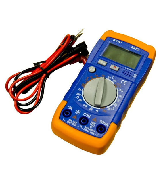 A830L Digital Multimeter (DMM) AC DC Voltmeter Ammeter Ohmmeter