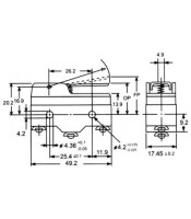 LIMIT SWITCH 15A 125/250VAC Z-15GW21-B(1702)