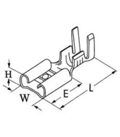 6.3mm FemКабелна обувка женска 6.3х0.8мм