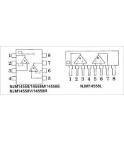 NJM 4558L ΟΛΟΚΛΗΡΩΜΕΝΟ ΚΥΚΛΩΜΑ NJM4558LΗΜΙΑΓΩΓΟΙ - IC