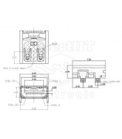 206H-SDAN-R01 MICRO HDMI ΠΛΑΚΕΤΑΣ SMDCONNECTORS