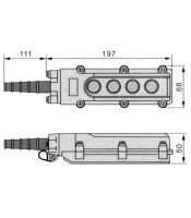 WATERTIGHT CONTROL BUTTON BOX FOR CRANES IP54