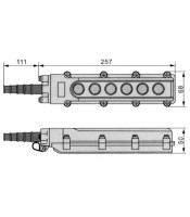 BUTTON PANEL FOR CRANES WATERTIGHT 6 BUTTONS (COB63) XCD63 XND