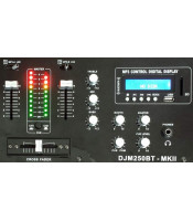 DJM250BT-MKII 2-канален DJ миксер с USB, SD и BLUETOOTH, от Ibiza Sound