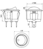 R13-112A ΔΙΑΚΟΠΤΗΣ ON-OFF 250V 10A ΣΤΡΟΓΓΥΛΟΣ ΧΩΡΙΣ ΛΥΧΝΙΑΔΙΑΚΟΠΤΕΣ