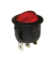 ROCKER SWITCH 3P WITH INDICATOR LIGHT ON-OFF 10A/250V RED