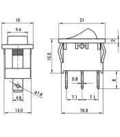 RL3-311-V SWITCH 1P ON-OFF 10A 125VCA