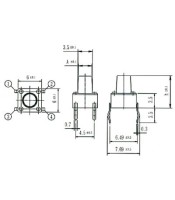 TACT 1105N TACT SWITCH 6*6mm ΥΨΟΣ 4.3mmΔΙΑΚΟΠΤΕΣ