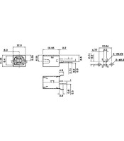 USBB-BV USB B ΠΛΑΚΕΤΑΣ PCB ΟΡΘΙΟCONNECTORS