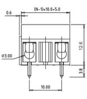 300-032 ΚΛΕΜΕΣ ΠΛΑΚΕΤΑΣ 12.6mm 3p ΜΕ ΚΕΝΟCONNECTORS