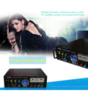 AV-339 USB SD FM KARAOKE Amplifier Support Microphone Digital Screen With Remote Control