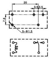 MINI RELAY 1P 12V DC 10A SMI-S-112D