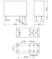 ΜΙΝΙ ΡΕΛΕ ΠΛΑΚΕΤΑΣ 12VDC 2 ΕΠΑΦΩΝ 2 ΘΕΣΕΩΝ 250V 5A