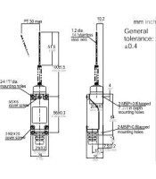 Краен изключвател AH8169, 5A/125VAC, NO+NC, незадържащ, антена