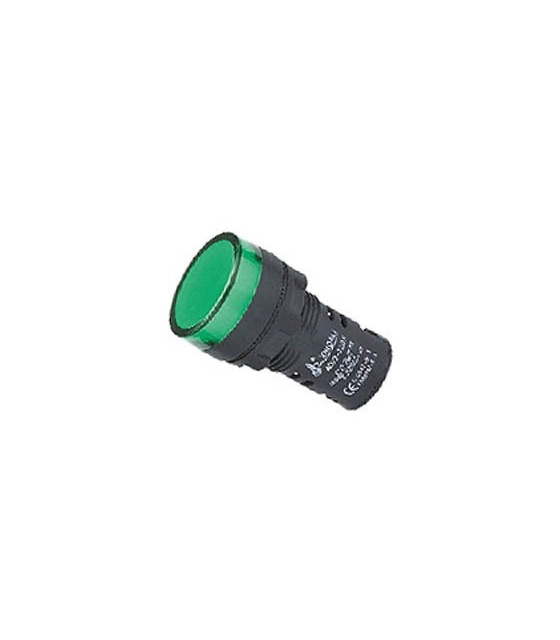 INDICATOR LIGHT LED Φ22 230VAC GREEN WITH SCREWS