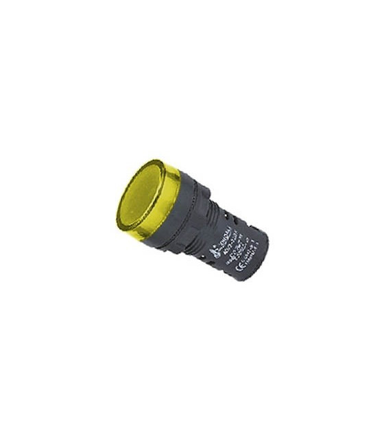 INDICATOR LIGHT LED Φ16 230VAC YELLOW WITH SCREWS