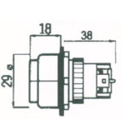 R2LUH-22 GREEN ΕΝΔΕΙΚΤΙΚΗ ΛΥΧΝΙΑ ΜΕ ΛΑΜΠΑΚΙ- INOX ΒΙΔΩΤΗΛΑΜΠΑΚΙΑ ΕΝΔΕΙΚΤΙΚΑ