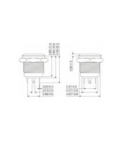 HIGH HEAD PUSH BUTTON SWITCH 16mm,LATCHING,1NO1NC